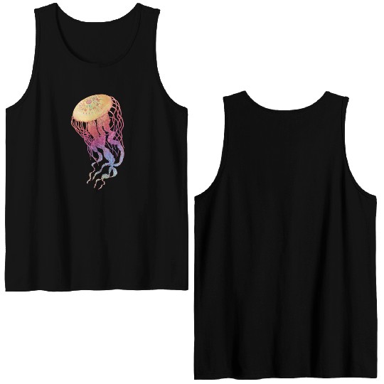 Colorful Jellyfish Double Sided Tank Tops