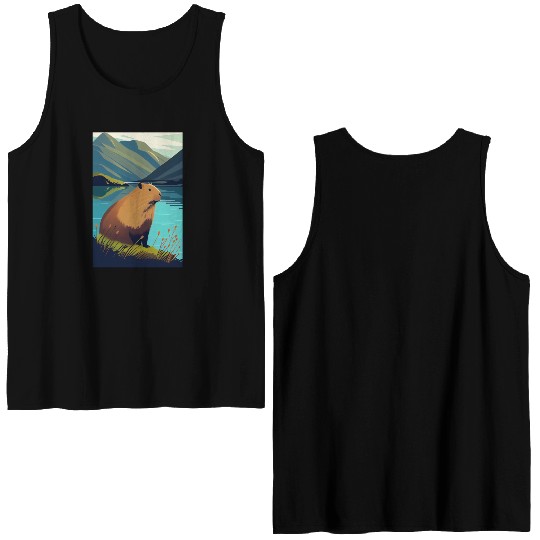 Capybara Nature Capibara Double Sided Tank Tops