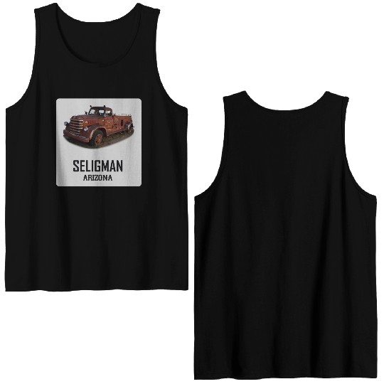 Old car city of Seligman in Arizonna, US Route 66 Double Sided Tank Tops
