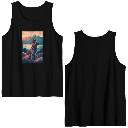 Belgian Malinois Nature Double Sided Tank Tops