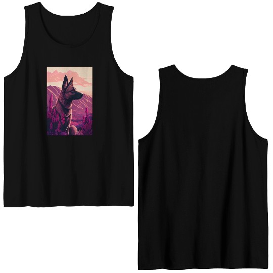 Belgian Malinois Nature Double Sided Tank Tops