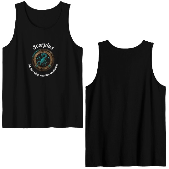Scorpius Zodiac Sign Scorpio Astronomy Double Sided Tank Tops