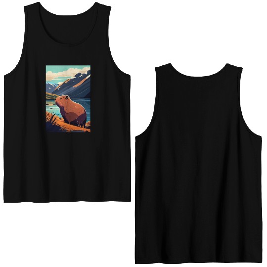 Capybara Nature Capibara Double Sided Tank Tops