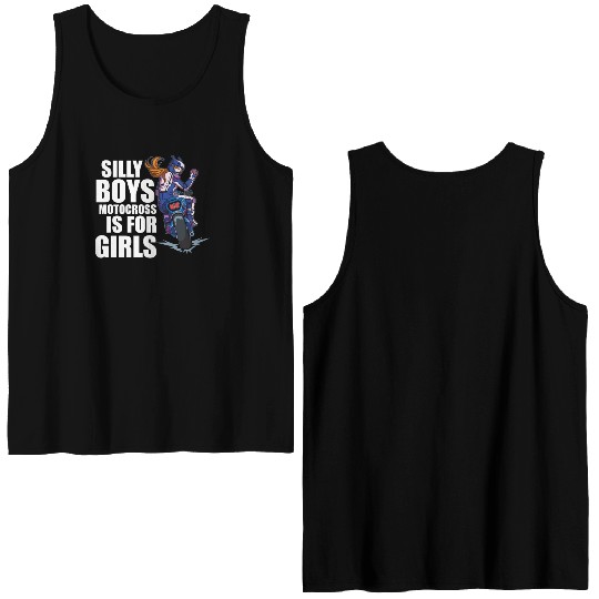 Dirt Bike Dirt Bike Riding Motocross Dirt Biking Double Sided Tank Tops