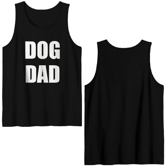 DOG DAD - cute dog Double Sided Tank Tops