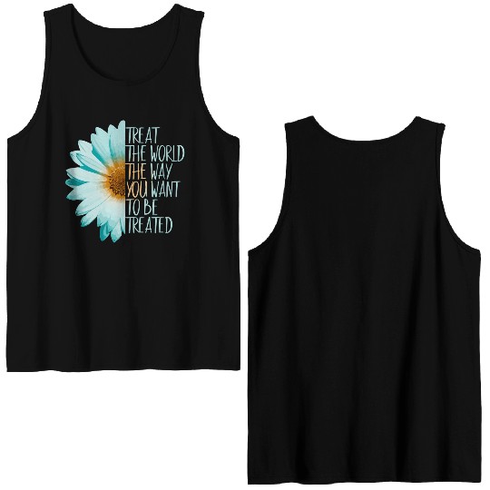 Be The Change Treat The World Double Sided Tank Tops