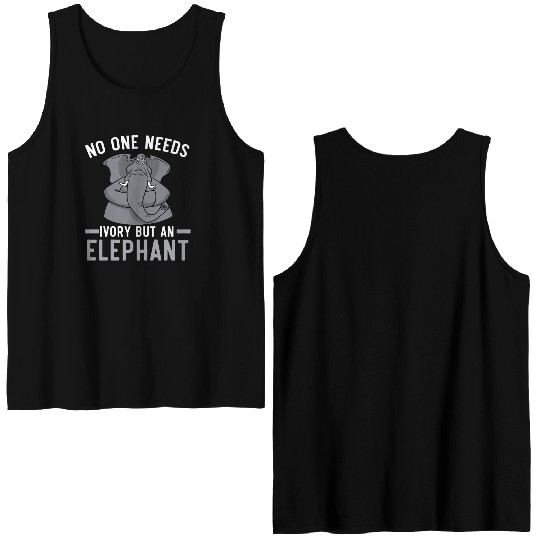 Elephant Lover Wildlife Animal Zoo Zookeeper Double Sided Tank Tops