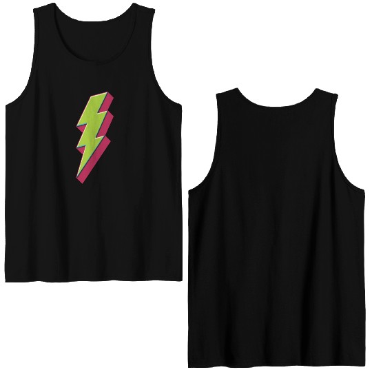 Green Lightning Bolt Double Sided Tank Tops