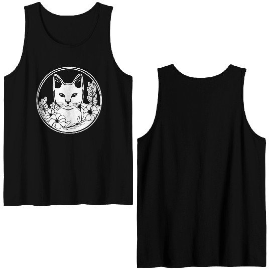 Cat Kitten Feline Meow Double Sided Tank Tops