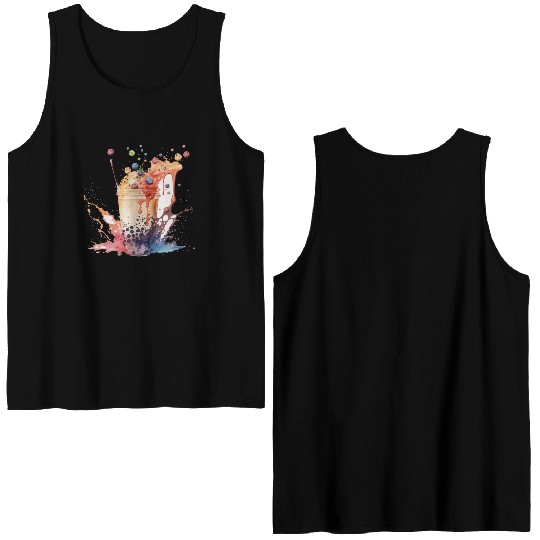 Boba Bubble Tea 6 Double Sided Tank Tops