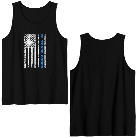 Sobriety 22 Years Sober Double Sided Tank Tops
