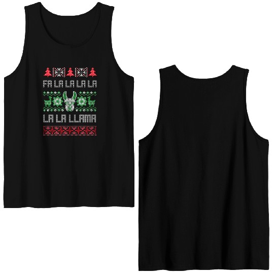 Fa La La Llama Ugly Llama Double Sided Tank Tops