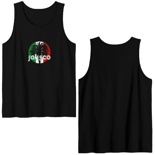 Jalisco Mexico Flag Native Palm Tree Mexican Double Sided Tank Tops