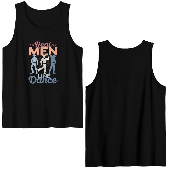 Real Men Line Dance Western Country Music Double Sided Tank Tops
