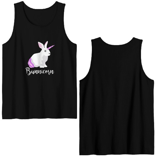 Easter Bunny Bunnicorn Unicorn Easter Sunday Double Sided Tank Tops