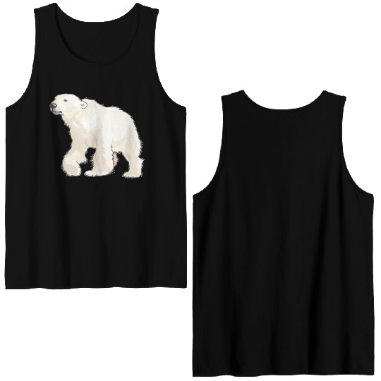 Polar Bear Arctic Animal Realistic Double Sided Tank Tops