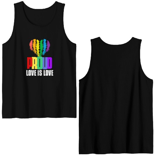 Love is Love Double Sided Tank Tops Equality Human Rights Proud