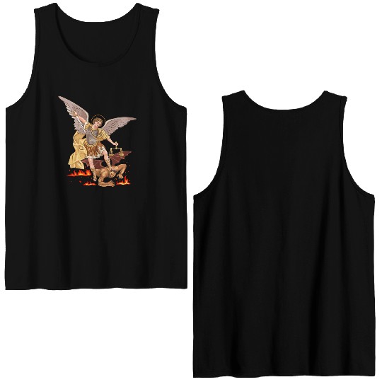 St Michael The Archangel Double Sided Tank Tops
