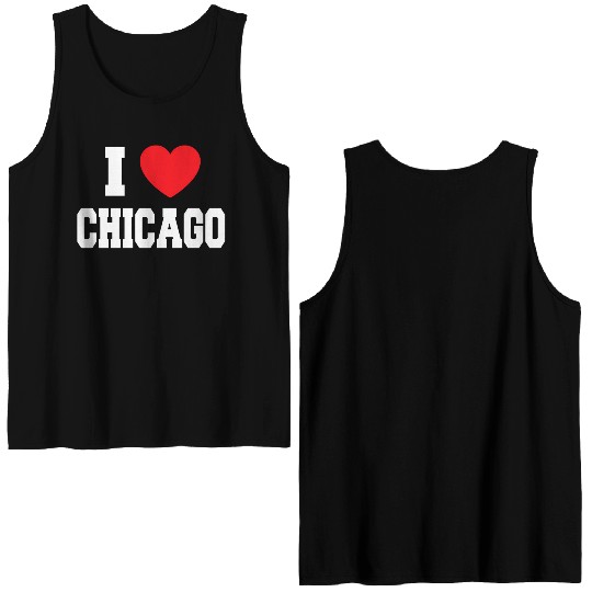 I Love Chicago Double Sided Tank Tops