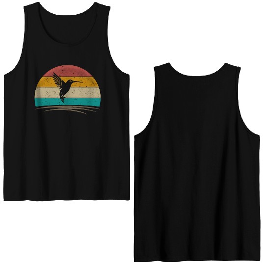 Hummingbird Distressed Hummingbird Double Sided Tank Tops