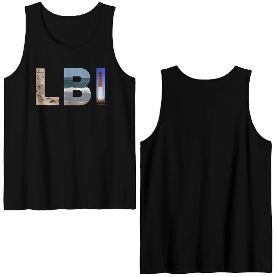 Lbi Long Beach Island Nj Photo Beach Ocean Double Sided Tank Tops