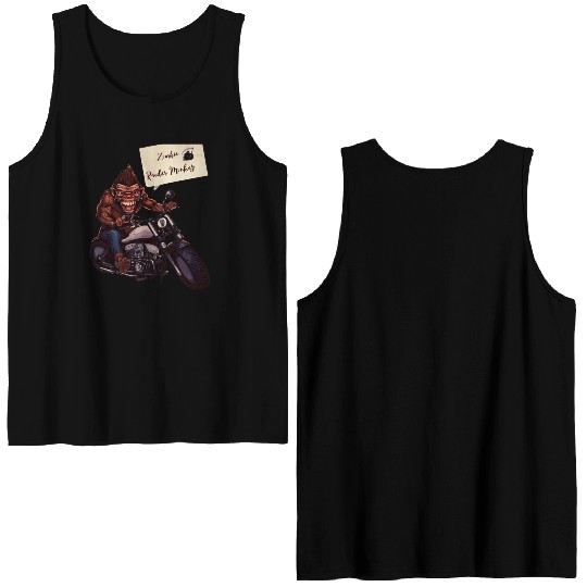 zombie Raider Monkey Double Sided Tank Tops