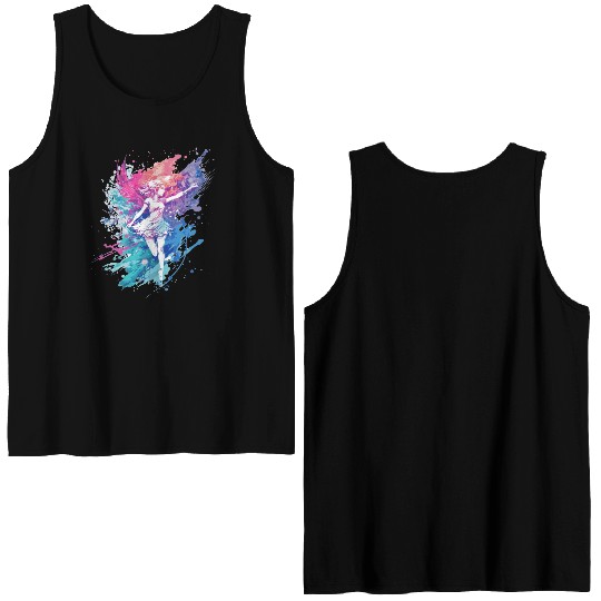 Watercolor Fantasy Fairy Grunge Pastel Goth Butter Double Sided Tank Tops