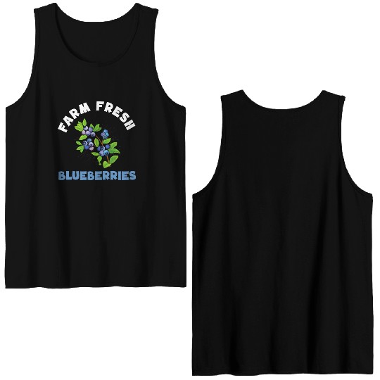Blueberries Graphics Blueberry Farmer Blueberry Double Sided Tank Tops