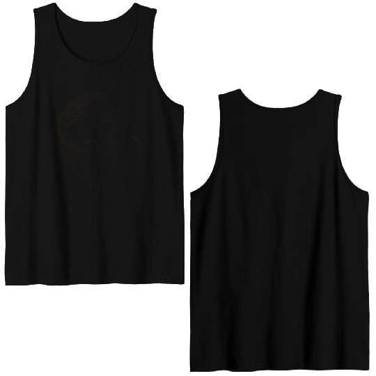 Elegant Ink Woman: Emotive & Candid Double Sided Tank Tops