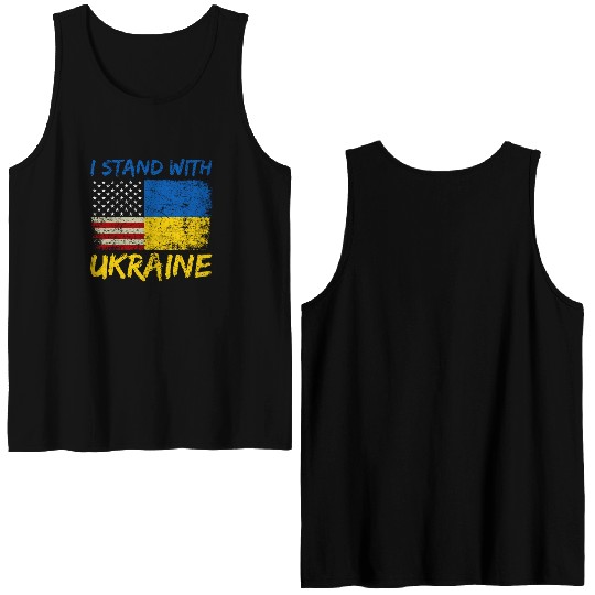 Ukraine Flag Ukrainian Ukraine Pride Double Sided Tank Tops