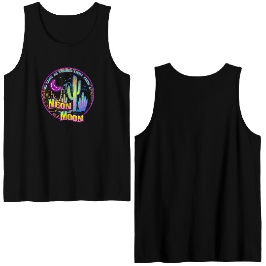 As Long As Theres Light From A Neon Moon Country Double Sided Tank Tops