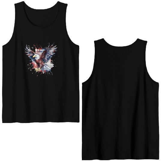 Eagle 4Th July Independent Day Double Sided Tank Tops