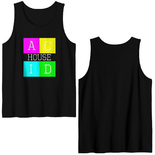Acid house logo Double Sided Tank Tops
