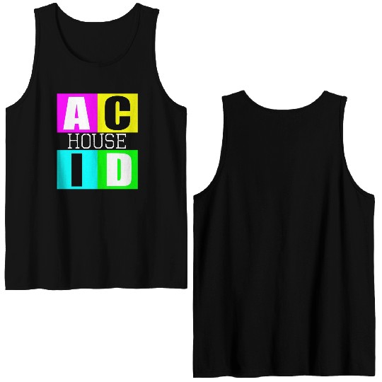 Acid house music Double Sided Tank Tops