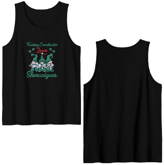 Training Coordinator St. Patrick's Day Double Sided Tank Tops