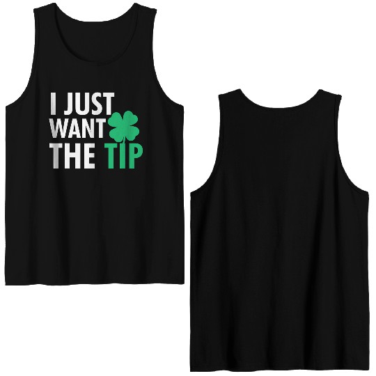 Bartender St Patric Day Just The Tip For Double Sided Tank Tops
