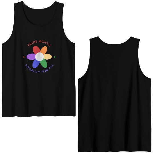 Colorful Pride Month Logo Double Sided Tank Tops