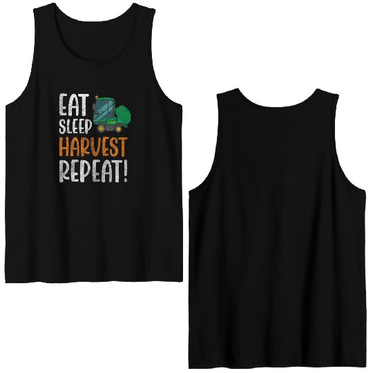 Farmer Field Worker Harvest Time Vegetable Double Sided Tank Tops