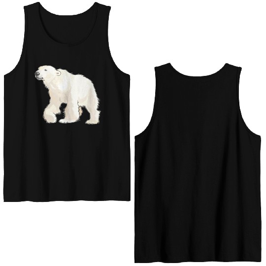 Polar Bear Arctic Animal Realistic Double Sided Tank Tops