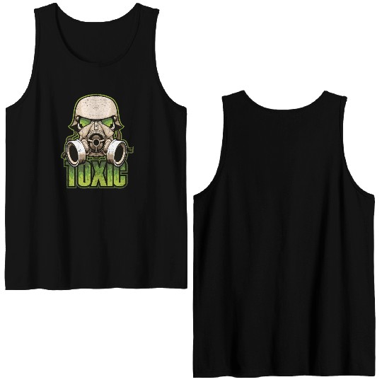 Toxic Green Military And Safety Gas Double Sided Tank Tops