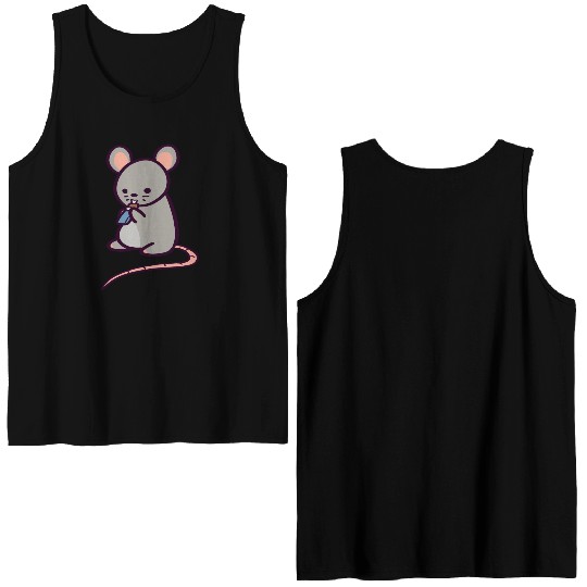 Cute Rat Candy Bar Double Sided Tank Tops