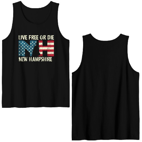 New Hampshire Patriotic Live Free Or Die Product Double Sided Tank Tops