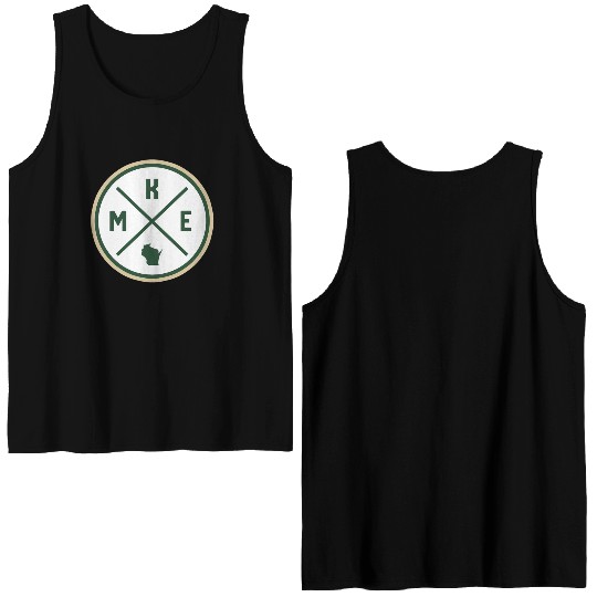 Milwaukee Circle Patch Green Double Sided Tank Tops