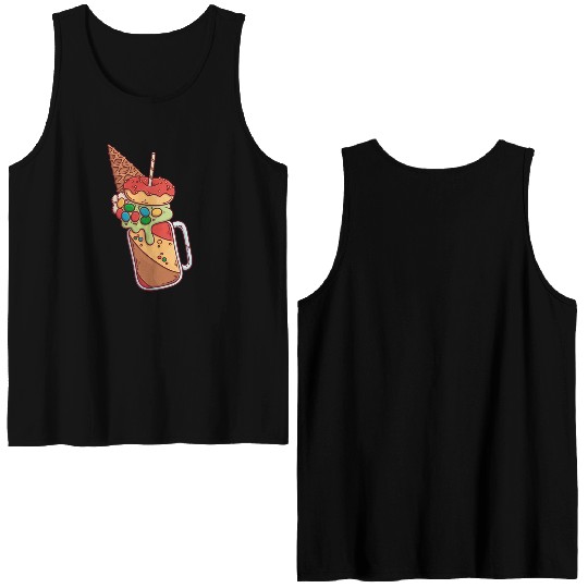 Chocolate Candy Shake Double Sided Tank Tops