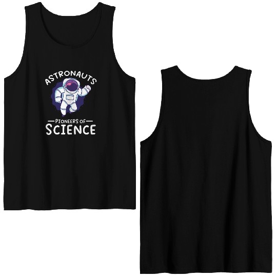 Astronauts pioneers of science spaceman space Double Sided Tank Tops