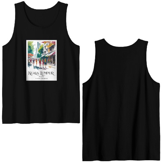 Women walking in streets of Kuala Lumpur Malaysia Double Sided Tank Tops