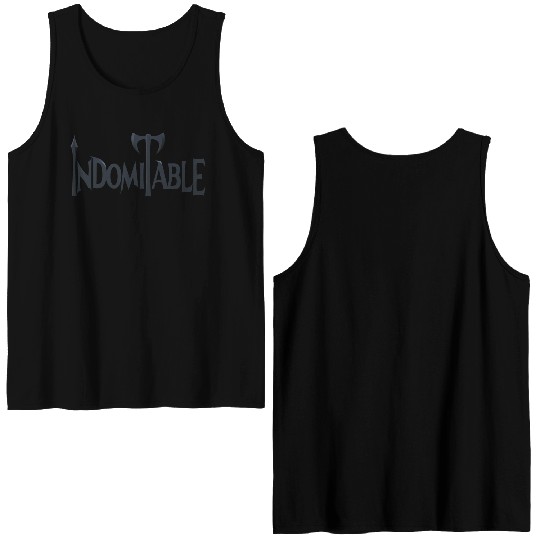 Indomitable Black Double Sided Tank Tops