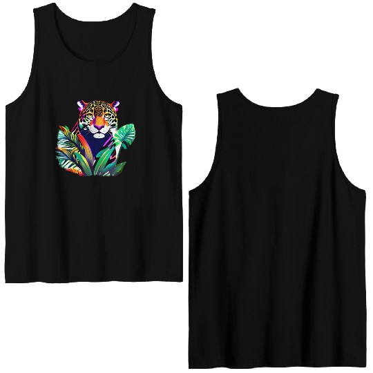 Jaguar in the Tropics Double Sided Tank Tops