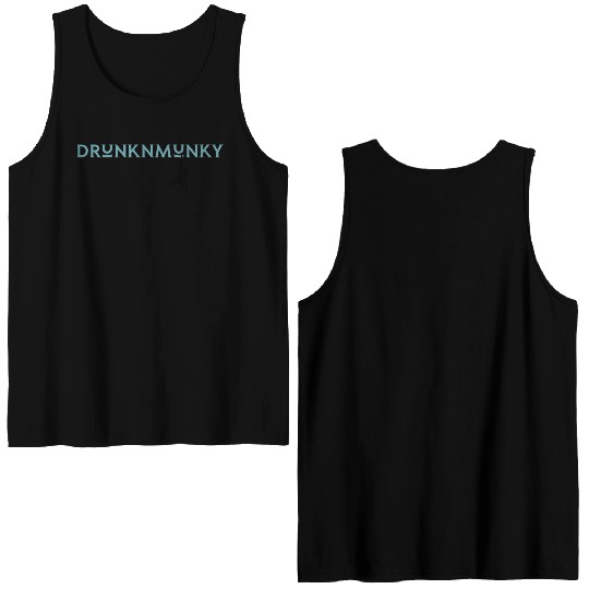 DESIGNdrunknmunky s drunk monkey Double Sided Tank Tops