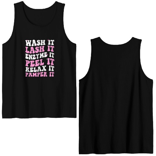 Cute Licensed Esthetician Skincare Double Sided Tank Tops